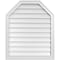 Ekena Millwork Octagonal Top Surface Mount PVC Gable Vent w/ 2"W x 1-1/2"P Brickmould Frame, 28"W x 34"H GVPOT28X3402SN - alternate 1
